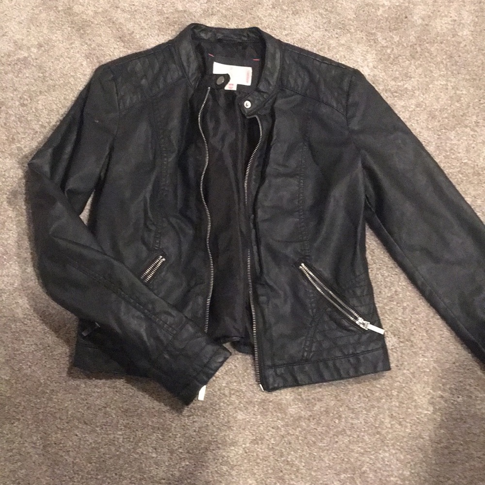 Xhiliration faux leather jacket